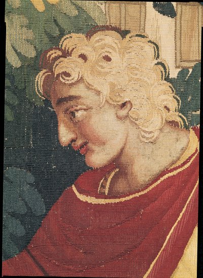Cephalus en Procris, detail van het hoofd van Cephalus, Beauvais Werkplaats door Philippe Behagle